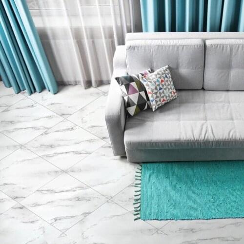 Imitation Marble Tile Wall Sticker Bathroom TV Backdrop Wall Decoration Self Adhesive PVC Waterproof Living Room Floor Sticker