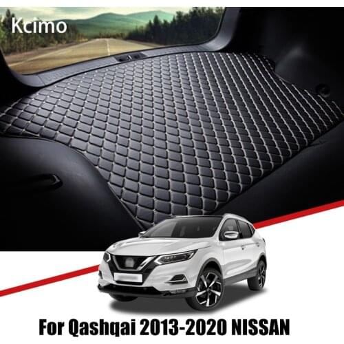 Leather Car Trunk Mat for Nissan Qashqai J11 2013 2014 2015 2016 2017 2018 2019 2020 Carpet Tail Cargo Liner Mat Rogue Sport