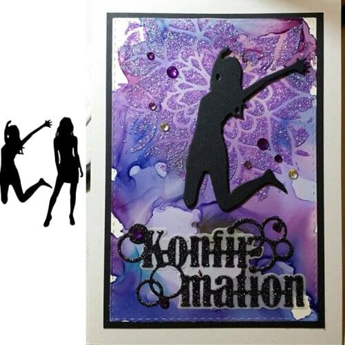 Human Figure Shadow Metal Cutting Dies for Scrapbooking Girls New 2019 Cutting Embossing Stencils Paper Craft Die