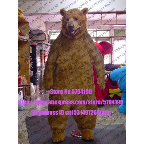 Customized Available REAL PHOTO Best Quality on Ali Full Set Brown Bear Suit fursuit CAT wolf Costume fox Party Carnival Gift