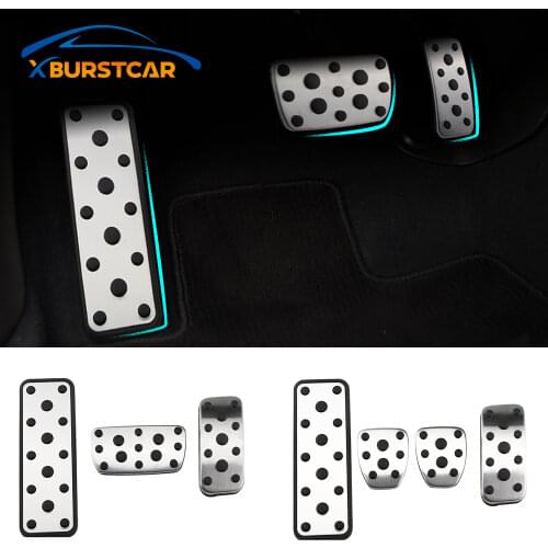 Xburstcar Stainless Steel Auto Pedal Cover for Subaru XV 2012 - 2017 Forester 2006 - 2018 Impreza 2006 - 2015 AT MT Car Pedals