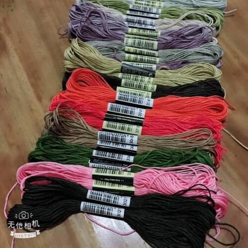 Oneroom 100pcs/bag Mixed color Approx 8m Cross Threads Cross Stitch Cotton Embroidery Thread Line For Handmade Accessories