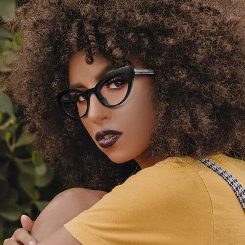 Belight Optical Fashion Cat Eye Shape Plano Lens Anti Blue TR90 Glasses Women Prescription Eyeglasses Frame Eyewear 2012