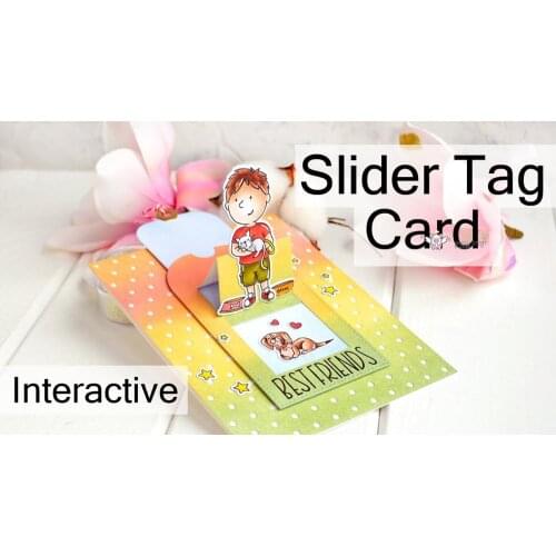 Mmao Crafts Metal Steel Cutting Dies New design Slider tag card Stencil For DIY Scrapbooking Paper/photo Cards Embossing Dies