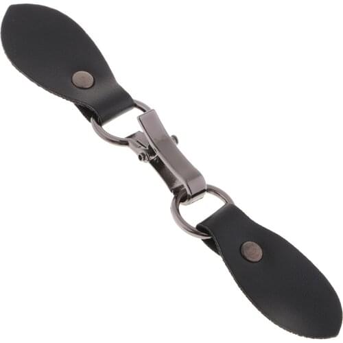 Horn Leather Toggle Buttons Coat Fastener Jacket Sewing DIY Accessory Black