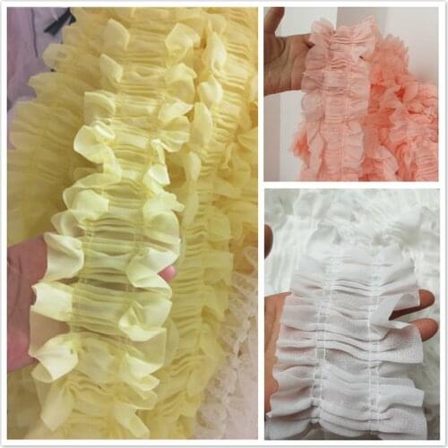 Chiffon Organ Crumpled Campus Style Elastic Lace DIY Ms. Childrens Clothing Skirt Wedding Sewing Decoration Promotion Product