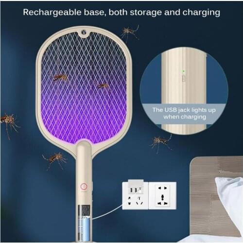 Intelligent Household Multi-functional Mosquito Killer Lamp Electric Shock Mosquito Swatter USB Recharg eable Bug Zapper Trap