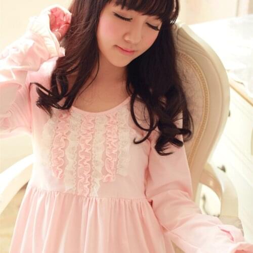 Cotton Nightgown SLeepwear Vintage Nightgown Ladies Royal Nightwear Nightdress