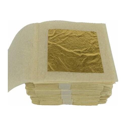 100pcs Sheets Genuine 24K Edible Gold Leaf - Food Decoration Gold Leaf Gold mask for cosmetology Gold Foil cake decorating tool