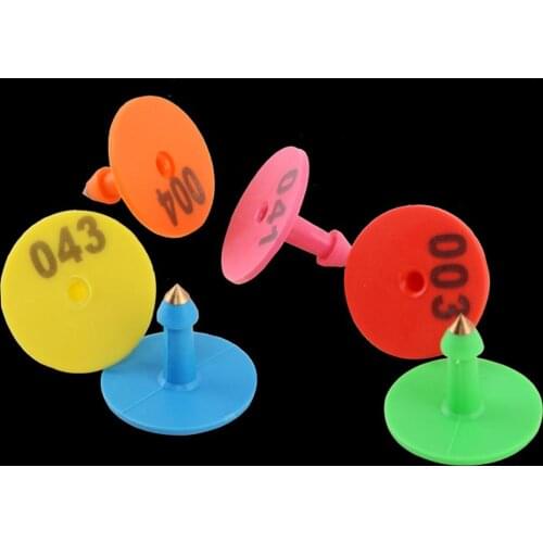 100Pcs Numbered Round Goat Sheep Pig Livestock Animal Ear Tags Labels Marks