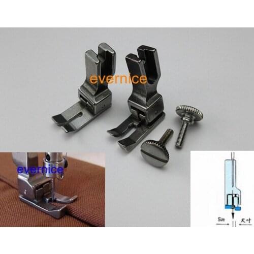 2 LEFT & RIGHT SIDE EDGE GUIDE COMPENSATING FOOT LARGE BASE for SINGER BROTHER CONSEW JUKI