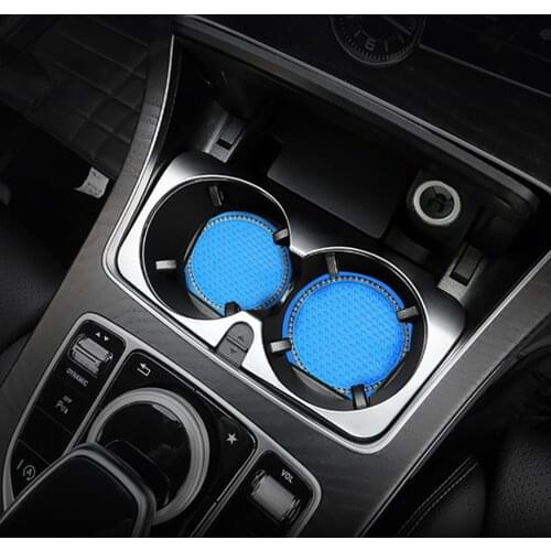 2pcs/pack Vehicle Bling Car Coasters Cup Holder Silicone Anti Slip Dog Paw Coaster Mat Auto Accessories Universal 6 Colors