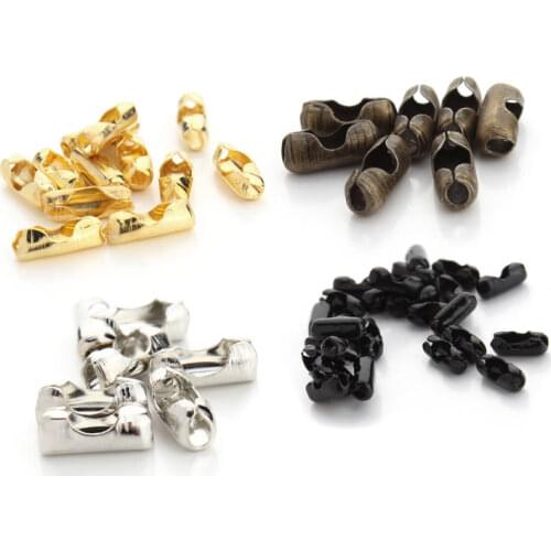 200pcs/lot Dia1.5 2 3.2mm Ball Chain Connectors Clasps Copper ConnectorsDiy Jewelry Chains Accessories Necklace Making Supplies
