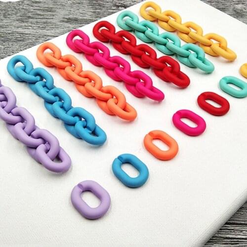 40pcs/lot 18*23mm Color Acrylic Buckle Beads DIY Glasses Chains Mask Chains Earrings Necklace Mobile Chains Accessories N448