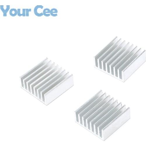 5 pcs 25*25*10mm Heatsink Cooling Fin Cooler Aluminum Radiator Heat Sink 25X25X10mm Computer Pads Extruded Heat Dissipation