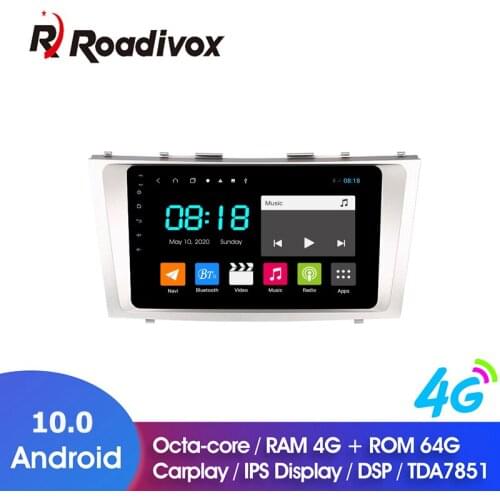 9" Android 10.0 RAM 4G ROM 64G for Toyota Camry 2007-2011 Car Dvd Gps Navigation Radio Multimedia Player Stereo Head Unit