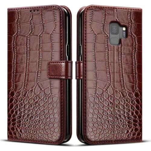 Wallet Flip Case For Samsung Galaxy S9 S9 Plus SM- G960 G965 Plus Cover Shockproof Magnetic Leather Stand Phone Protective Bag