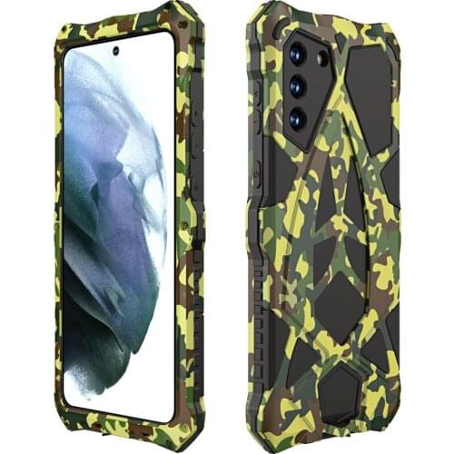 For Samsung S21 case metal camouflage shockproof soft silicon rope hole cover for Samsung S21 ultra s21 plus