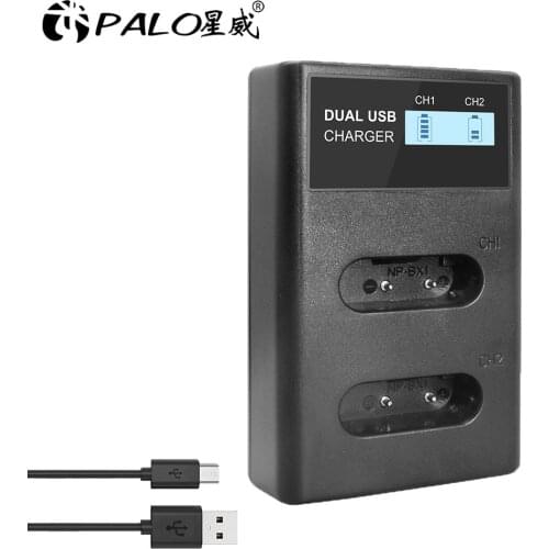 PALO NPBX1 NP BX1 bx1 Battery Dual Charger For Sony FDR-X3000R RX100 M7 M6 AS300 HX400 HX60 WX350 AS300V HDR-AS300R FDR-X3000