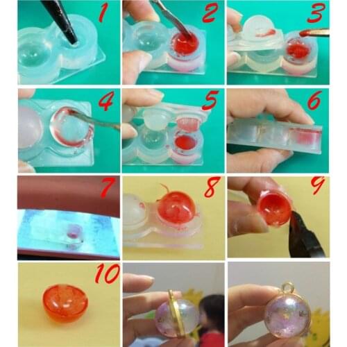 UV Resin Geometric Molds Hollow Quicksand Mold with Square Round Ellipse Mold W0YA