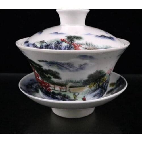 China seiko ceramic With lid bowl crafts statue