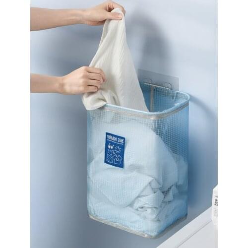 Laundry Basket Wall-Mounted Clothes Basket Laundry Bag Household Clothes Lou