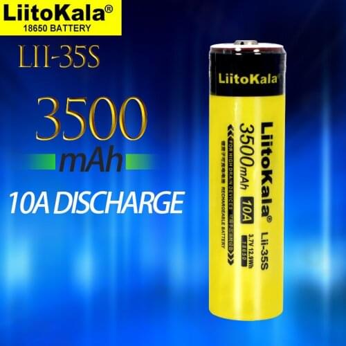Liitokala Lii35S 18650 lithium battery 3.7VLi-ion rechargeable battery light headlamp torch flashlight 18650 battery