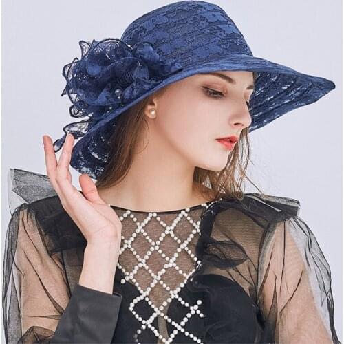 Mingjiebihuo New fashion Foldable Beach Hat Sun Visor Summer Lace Mesh Korean UV Sun Hat women girls flowers