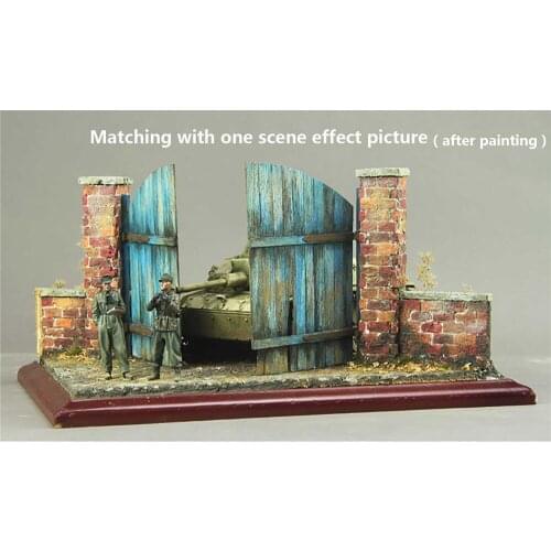 European Wooden Door Scenario Military Building Model DIY Scenario for 1/35 European Wooden Door No. 1 CJ0203 Model Upgraded Kit