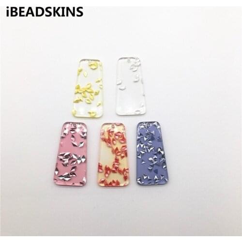 New arrival! 37x19mm 100pcs/lot clear acrylic trapezoid-shape charms for stud earrings/earrings accessories/Earring parts DIY