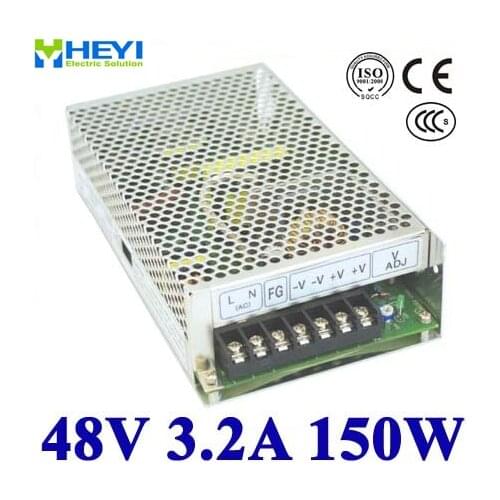 Single output switching power supply 48V 3.2A 100~120V/200~240V AC input LED power supply 150W 48V transformer