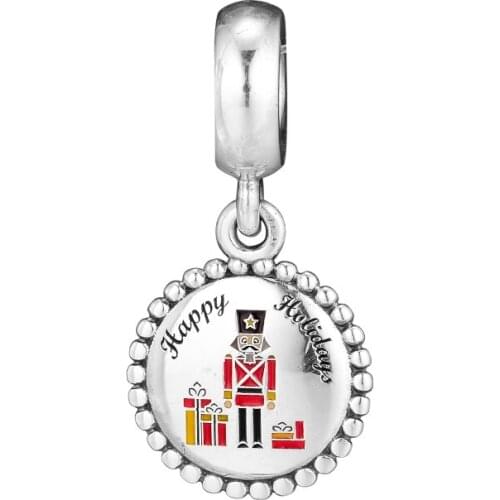 Charms 925 Silver Original Fit Pandora Bracelets Sterling Silver Nutcracker Dangle Charm Beads for diy Women Jewelry