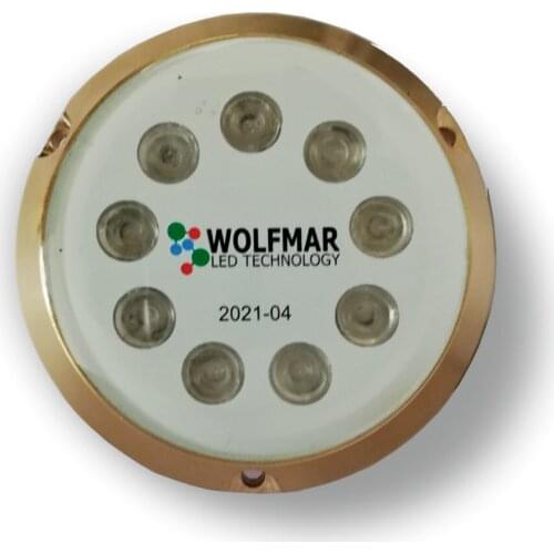 For boat and yacht underwater led Lighting 40W 9-30V supply Samsung led boat led blue color light Bronze Case