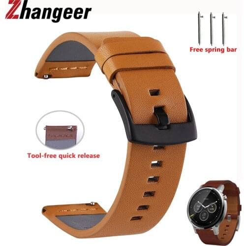 18/20/22/24mm High Quality Genuine Leather Straps Bracelet Wristband Watch Accessories Stainless Steel Buckle With Tools Belt