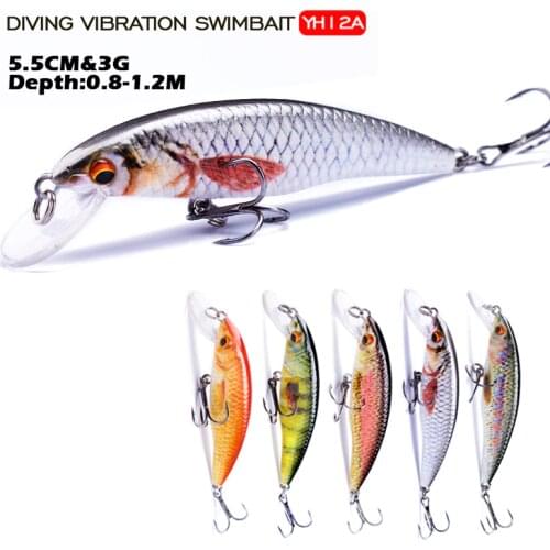 Agoie 55mm/2.5g Fishing Lure Quality Mini Minnow Lure Plastic Hard Bait Pesca Artificial Jig Wobblers Crankbait Fishing Baait