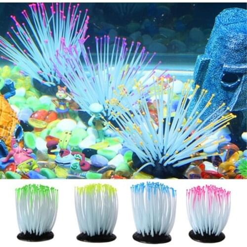 Silicone Sea Anemone Artificial Coral Plant Aquarium Decoration High Simulation Lifelike Fake Sea Plant Random Color