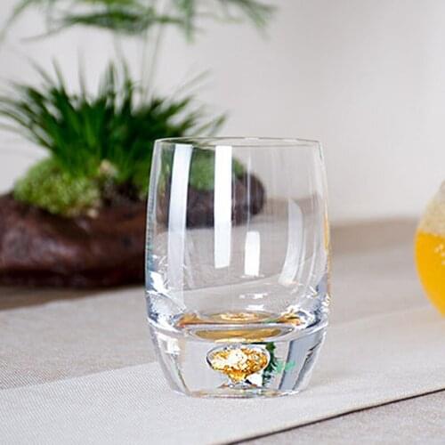 Taiwan glass cup Hidden gold cupCrystal cup Heat-resistant Master Cup Large household thickening Kung Fu Tea Set GLASS