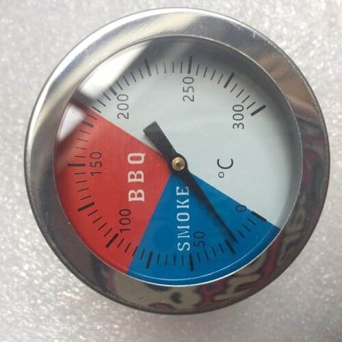 Stainless Steel BBQ Smoker Grill Thermometer Temperature Gauge Degrees 0-300Degrees Celsius