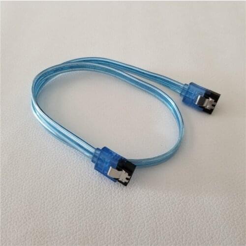 SATA 3.0 Data Extension Serial Cable Pure Copper 8-Core Shielded for SSD Hard Drive 6Gb Blue 50cm