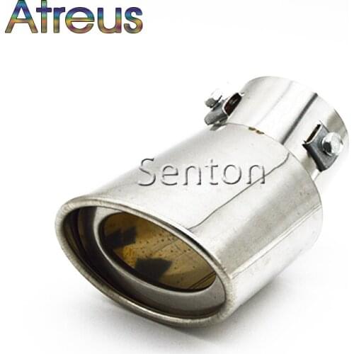 Universal Chrome Stainless Steel Automobiles Car Rear Round Exhaust Muffler Tip Modified Car Tail Throat Liner pipe Accessories