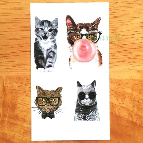 Waterproof Temporary Tattoo sticker DR dog tattoo cool cat tatto stickers flash tatoo fake tattoos for girl women men child