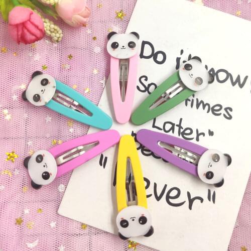 12PCS/LOT Lovely Girls Elegant Panda Child Hair Clips Sweet Headwear Hair Scrunchy BB Hairpins Barrettes Women Hair Accessories