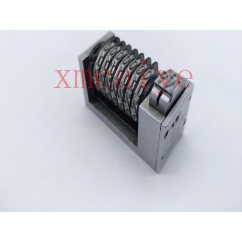 2 pieces 7 Digit 4X8 Roman Backward Letterpress Rotary Numbering Machine clockwise 0.1.2