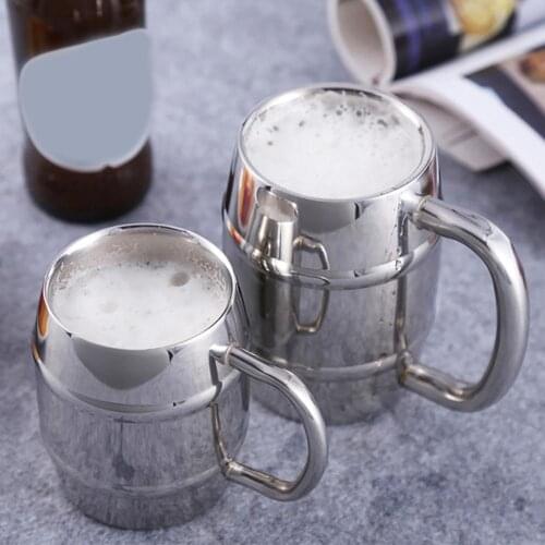 300/450ml High Quality Stainless Steel Mug Metal Drinkware Cups Beer Coffee Tea Mug Double Wall Outdoor Camping Water Mug