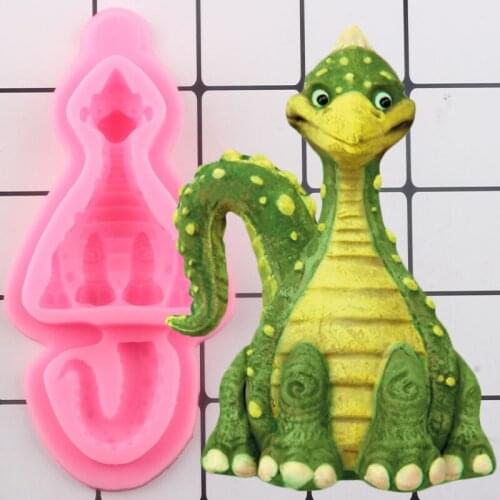 3D Dinosaur Silicone Mold Baby Birthday Cake Decorating Tools Cake Baking Fondant Candy Polymer Clay Chocolate Gumpaste Moulds