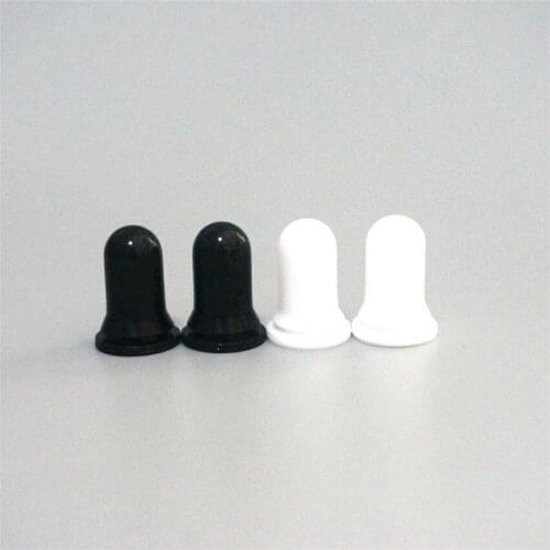 5/10/20/30/50/100ml 5/10pcs/lot Sample Essential Oil Bottles Cap Black/white Glue Head Dropper Lid Glass Essential Oil Bottle