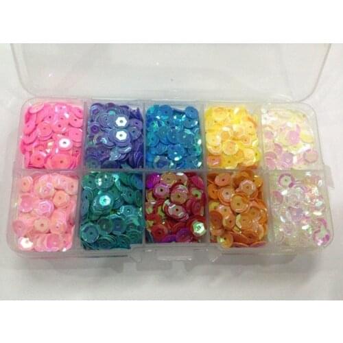 6mm mix AB plating colors loose cup sequin flake for home decortation wedding decoration and clothes accessory(1 pvc box/lot)