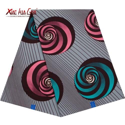 Xiaohua Brands African Fabrics High-quality Cotton Ankara Rotating Abstract Pattern Sewing Party Clothes 6 Yards 40FS1304