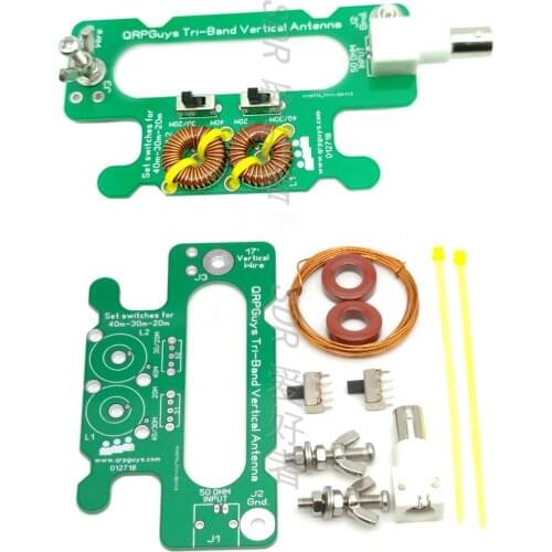 Free Shipping Parts / Assembled Portable 10W 40-30-20m Portable Tri-Band Vertical Antenna DIY