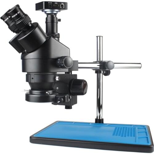 38MP HDMI Digital USB 3.5X-90X Simul-Focal Trinocular Stereo Microscope Video Camera Industry Microscopio Soldering Repair Tool